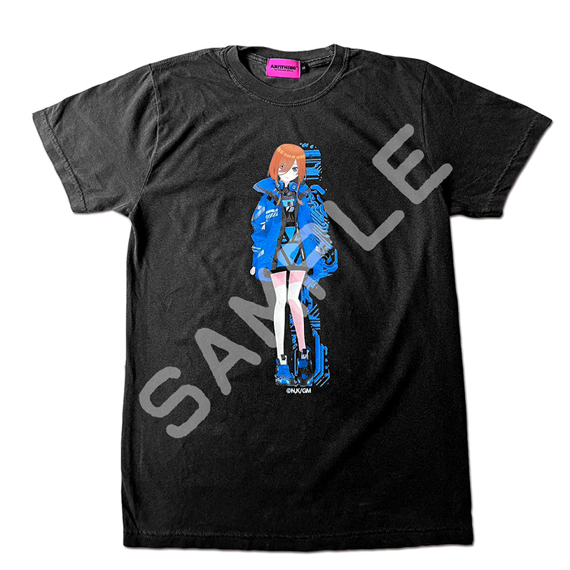 五等分の花嫁-Cyber Punk Ver.-三玖 Vintage Black Tee