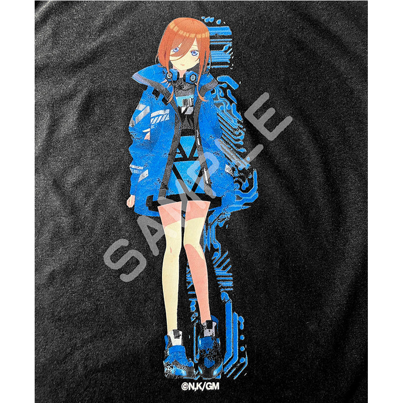 五等分の花嫁-Cyber Punk Ver.-三玖 Vintage Black Tee